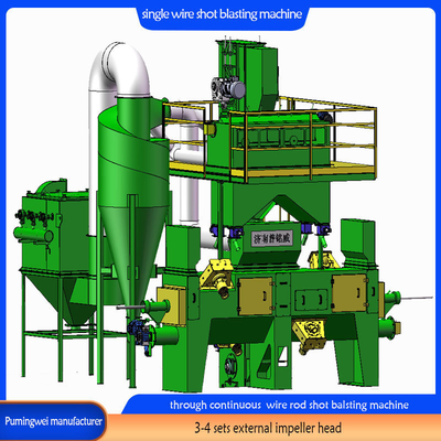 37/30/22 Kw/Piece Blast Wheel Power Einzelstrang Online Drahtstange Schussblasmaschine