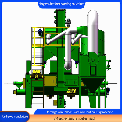 Inline Through Wire Rod Shot Blasting Descaling Machine für die Rostreinigung