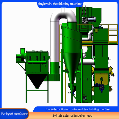 Inline Through Wire Rod Shot Blasting Descaling Machine für die Rostreinigung