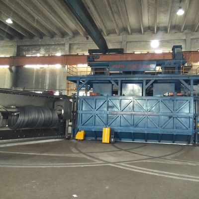 16.8 * 12.4 * 5.8m Flat Door Disc Wire Blasting Machine Pmw5300 für die Anpassung