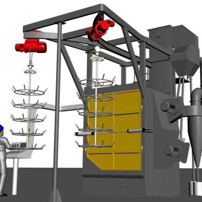 Automobilteile Rostentfernung Hängende Schussblasmaschine mit fortgeschrittener Technologie