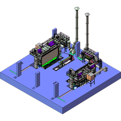 Anpassungsfähige zweischraubende Mandrels Wire Rod Coil Shot Blasting Machine für das Abschälen von Draht