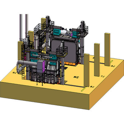 30 kW/Set Doppelposition Drahtstange Spulen Schuss Sprengmaschine mit Drehtüren PMW5500