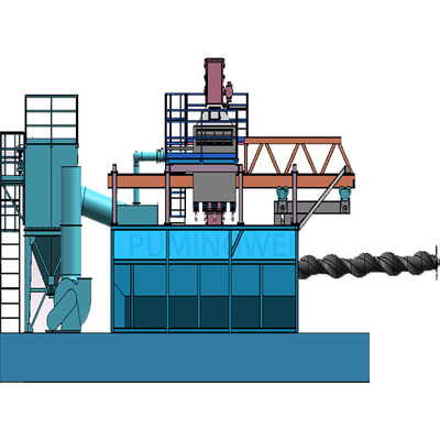 Wire Rod Coil Shot Blasting Machine mit kundenspezifischer Blast-Gesamte Rolle Funktionalität