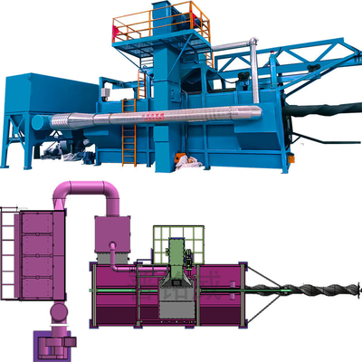 Wire Rod Coil Shot Blasting Machine mit kundenspezifischer Blast-Gesamte Rolle Funktionalität