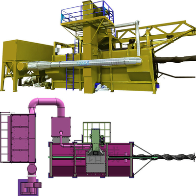 Wire Rod Coil Shot Blasting Machine mit kundenspezifischer Blast-Gesamte Rolle Funktionalität