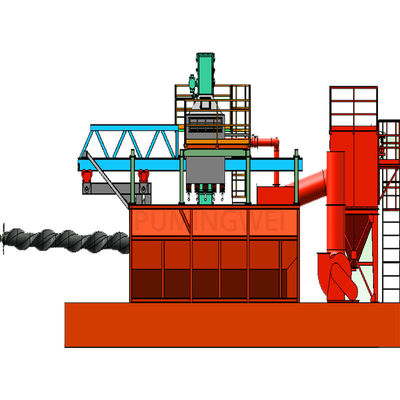 Customized Pumingwei Wire Rod Coil Shot Blasting Machine mit Drahtbereich von 6,5-42 mm