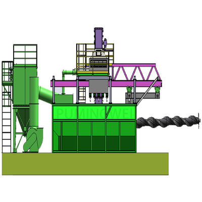Hohe Reinheit PMW5000D 3D Drahtstange Spirale Schuss Sprengmaschine mit mobilen Mandrel