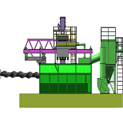 Hohe Reinheit PMW5000D 3D Drahtstange Spirale Schuss Sprengmaschine mit mobilen Mandrel