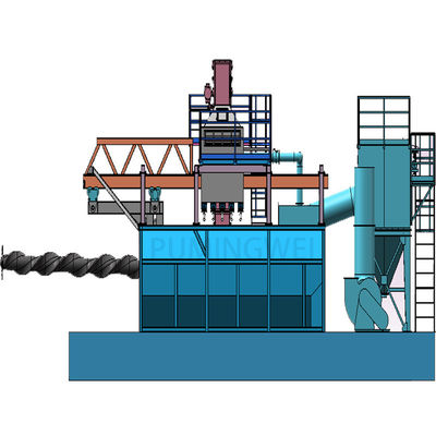 Hohe Reinheit PMW5000D 3D Drahtstange Spirale Schuss Sprengmaschine mit mobilen Mandrel