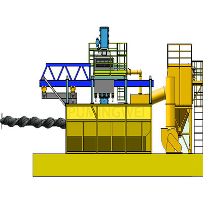 Hohe Reinheit PMW5000D 3D Drahtstange Spirale Schuss Sprengmaschine mit mobilen Mandrel