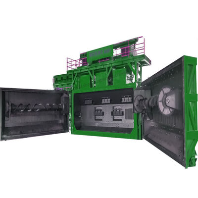 Wire Rod Coil Shot Blasting Machine mit überlappenden Linerblöcken