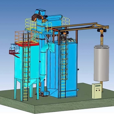 Q37-Reihe Hochhänger-Haken-Schussblasmaschine zur Reinigung von blauen Farben