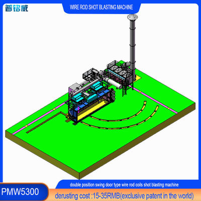 Hohe Reinheit PMW5300 Perfekte Alterungsbeständigkeit Drahtstange Spirale Schuss Sprengmaschine
