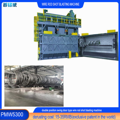 5300 Blaufarbene Kammer Schale Drahtstange Spirale Schuss Sprengmaschine für Drahtverlust 0,2-0,3%