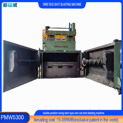 5300 Blaufarbene Kammer Schale Drahtstange Spirale Schuss Sprengmaschine für Drahtverlust 0,2-0,3%