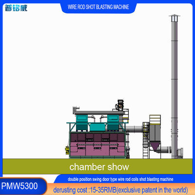 Anpassungsgeschneiderte Entwurfskosten Mehrfarbige Drahtstange Spirale Schuss Sprengreinigungsmaschine
