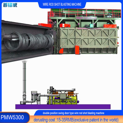 Super-Abrasive-Widerstand Draht Stange Spirale Schuss Blasting-Maschine für kundenspezifische Draht-Range
