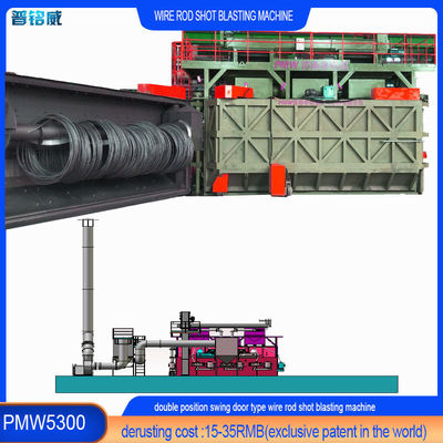 Super-Abrasive-Widerstand Draht Stange Spirale Schuss Blasting-Maschine für kundenspezifische Draht-Range