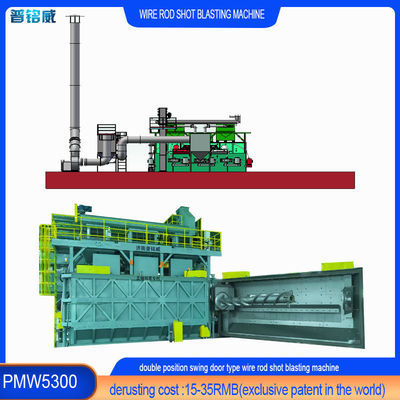 Wire Cleaning Rod Coil Shot Blasting Machine für unterschiedliche Spezifikationen