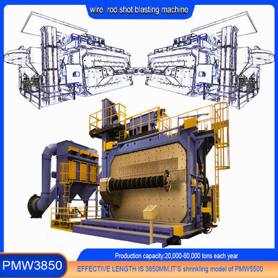 Rostfeste Frequenzkontrolle Drahtstange Spirale Schussblasmaschine PMW3850 10-20 R/Min