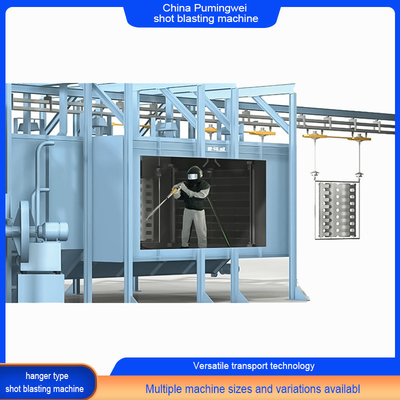 Internationale Standard Spinner Hanger Hook Shot Blasting Machine mit mehreren Monorails