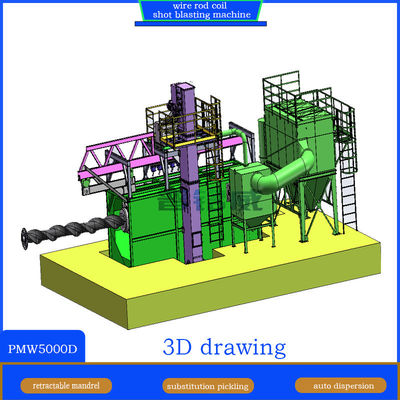Einzelsitzende hängende, abziehbare, mobile Mandrel-Drahtstange, Spirale, Sprengmaschine