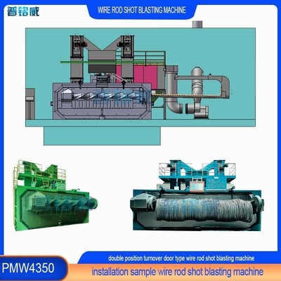 Wire Rod Coil Shot Blasting Machine und Anpassung zur Beseitigung der Vorspannungskraft