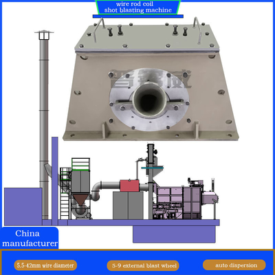 Wire Rod Coil Shot Blasting Machine und Anpassung zur Beseitigung der Vorspannungskraft
