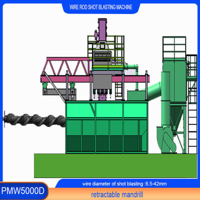 Einjähriger Kundendienst Wire Rod Shot Blasting Machine für 0,3 mm Low Carbon Steel