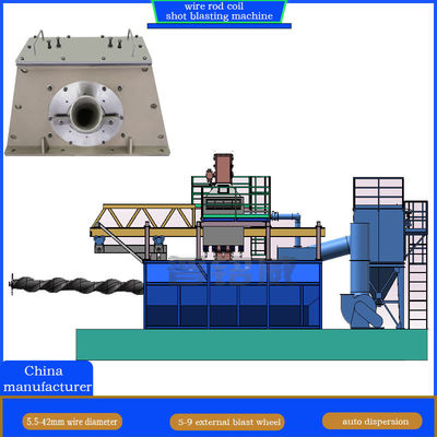 Einjähriger Kundendienst Wire Rod Shot Blasting Machine für 0,3 mm Low Carbon Steel