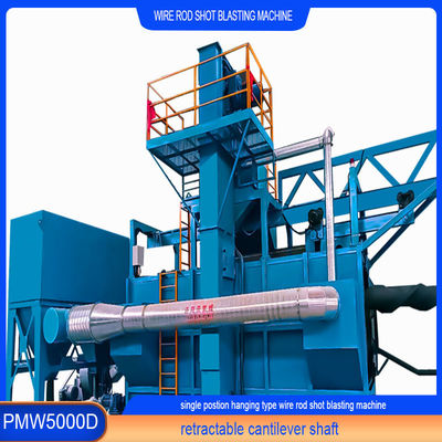 PMW5000D Wire Rod Coil Shot Blasting Machine mit einer einzigen Position PLC Schraubmandrel