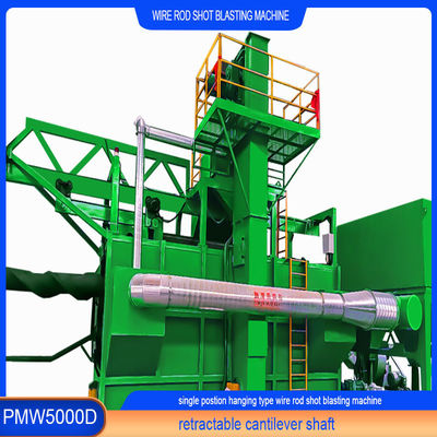 PMW5000D Wire Rod Coil Shot Blasting Machine mit einer einzigen Position PLC Schraubmandrel