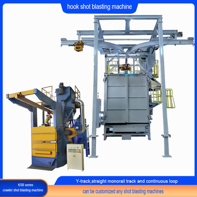 Internationale Standard Spinner Hanger Shot Blasting Machine mit bis zu 5 Blasträdern