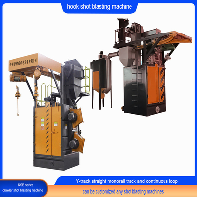 Spinner Hanger Schussblasmaschine mit Y-Spur und kundenspezifischem Crawler-Abrator