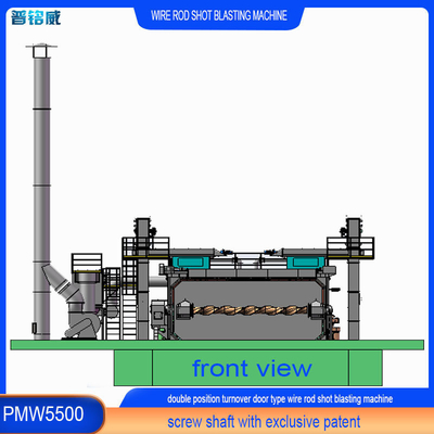 Stahl PMW5500 Swing Door Wire Rod Coil Shot Blasting Machine mit kundenspezifischen Funktionen