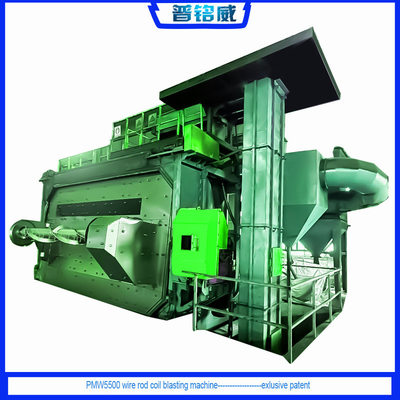 Wire Rod Coil Shot Blasting Machine mit hoher Reinheit und angewandtem Patent Mandrel
