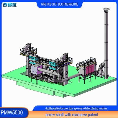 30kw/Set Triebwerkskopf Leistung Pmw 5500 Drahtstange Schuss Sprengmaschine 8 Sprengräder