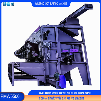 Anpassung Wire Rod Coild Shot Blasting Machine mit zwei Mandrels Lade Tür