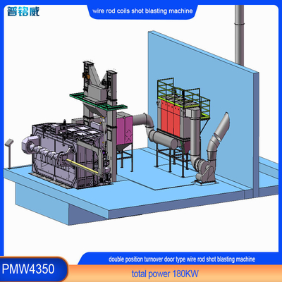 Impellerkopfleistung 30 kW/Set Drahtstangeinsprengmaschine für Drahtoberflächenabbau