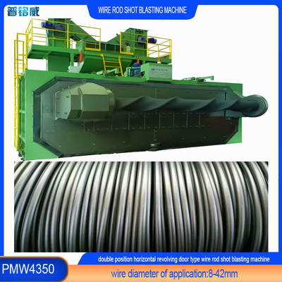 Wire Rod Coil Shot Blasting Machine für das Beladen mit Doppelmandrel