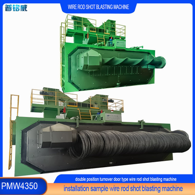 Wire Rod Coil Shot Blasting Machine für das Beladen mit Doppelmandrel