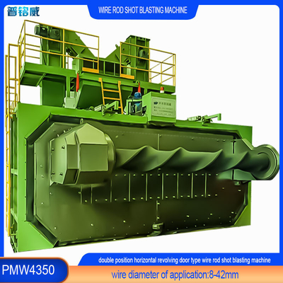 Wire Rod Coil Shot Blasting Machine für das Beladen mit Doppelmandrel