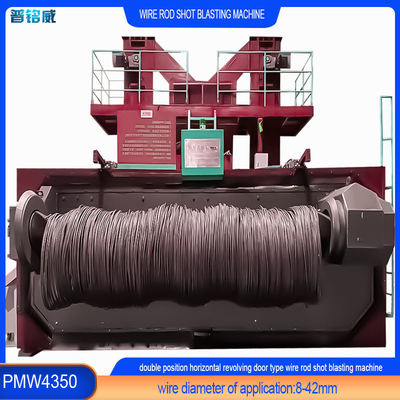Doppelposition Drahtstange Spirale Shot Blasting Machine mit 30kw/Set Impeller Kopf Leistung