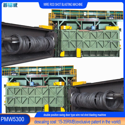 High-Cost-Effizienz-Drahtstange Spulen Schuss Blasting-Maschine mit 16,8 * 12,4 * 5,8m Größe