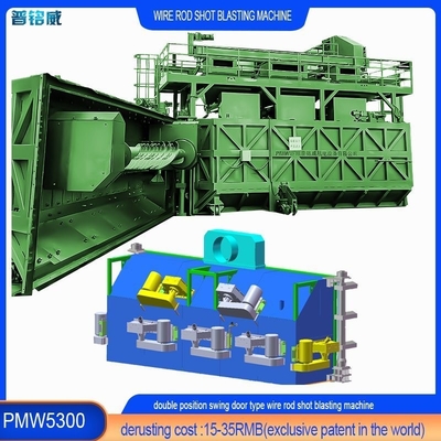 High-Cost-Effizienz-Drahtstange Spulen Schuss Blasting-Maschine mit 16,8 * 12,4 * 5,8m Größe