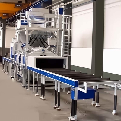Individuell angepasste Schleuderausblasmaschine mit Walzwerkstück Breite 1500 mm