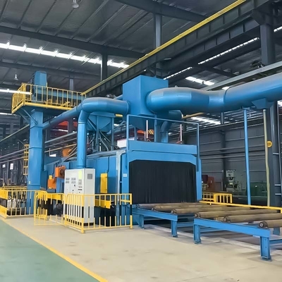 4*11kw Impeller Head Power Roller Conveyor Schussblasmaschine für das Abschleppen von Stahlblechen