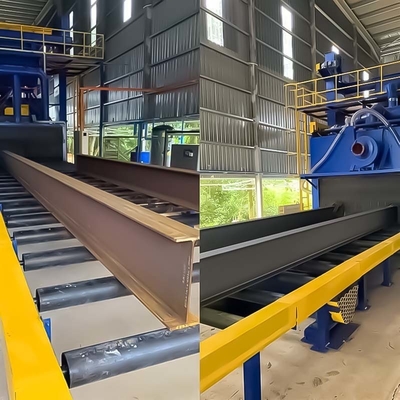 Rollenfördermaschine Schussblasmaschine für Werkstück Breite 1500mm Anpassungsmöglichkeit