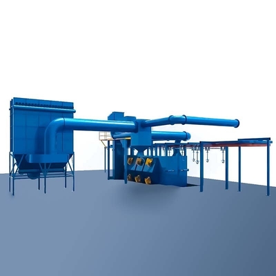 4*11kw Impeller Head Power Crawler Abrator für Blechplatten im Rollenförderkonzept